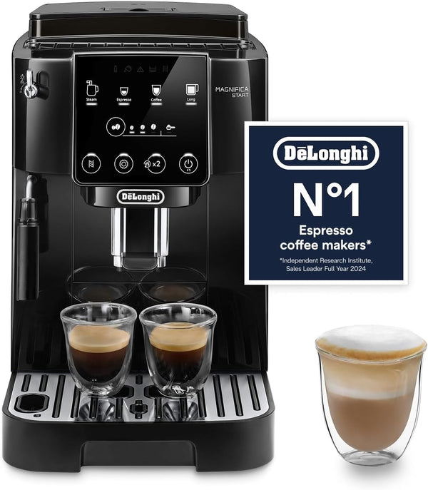 De'Longhi Magnifica ECAM222.20.B, Automatic Coffee Machine with Milk Nozzle, Bean to Cup Espresso Machine with 4 One-Touch Recipes, Soft-Touch Control