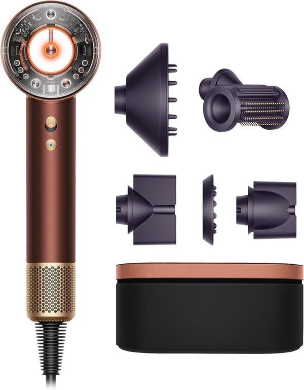 Dyson Supersonic Nural Hair Dryer 5 Attachments Straight/Wavy - Plum Copper