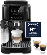 De'Longhi Magnifica ECAM222.20.B, Automatic Coffee Machine with Milk Nozzle, Bean to Cup Espresso Machine with 4 One-Touch Recipes, Soft-Touch Control