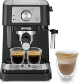 De'Longhi Classic EM450.M, Manual Coffee Machine with Steam Wand, Barista Pump Espresso Machine, Cappuccino Nozzle, Double Wall Filter Basket, 15bar,