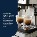 De'Longhi Classic EM450.M, Manual Coffee Machine with Steam Wand, Barista Pump Espresso Machine, Cappuccino Nozzle, Double Wall Filter Basket, 15bar,